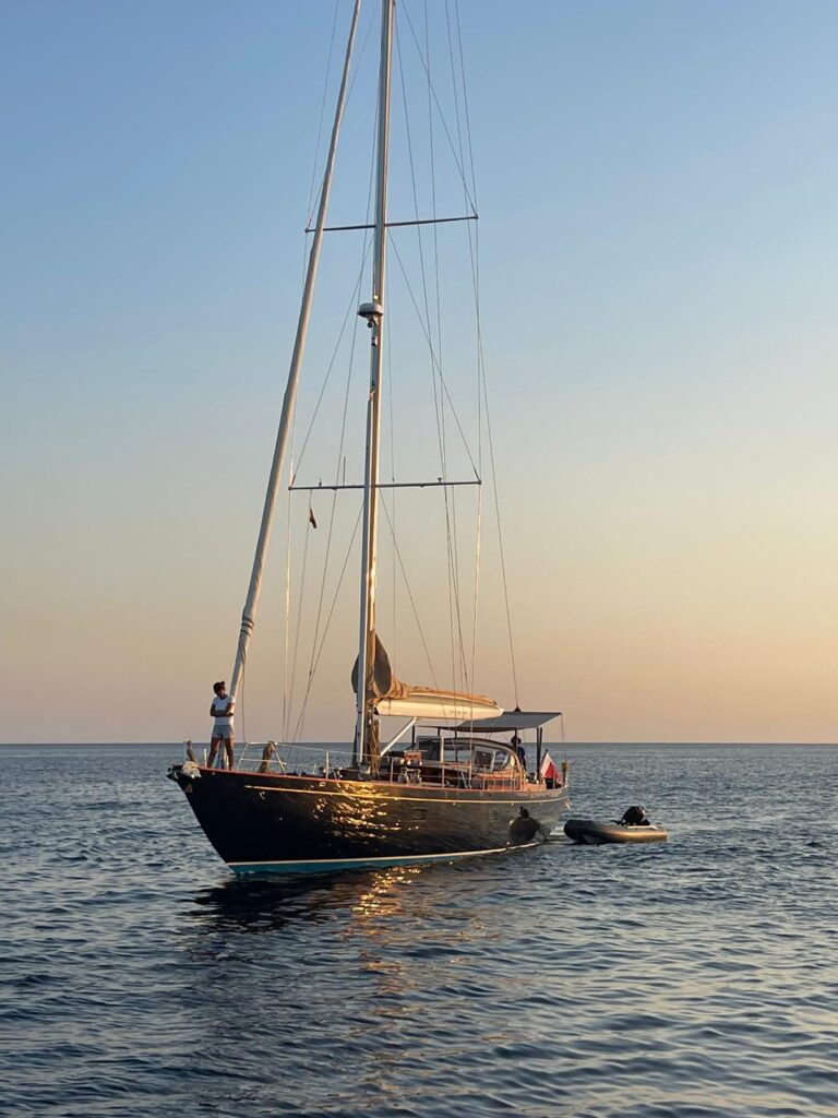 Anima II sailing in the Med